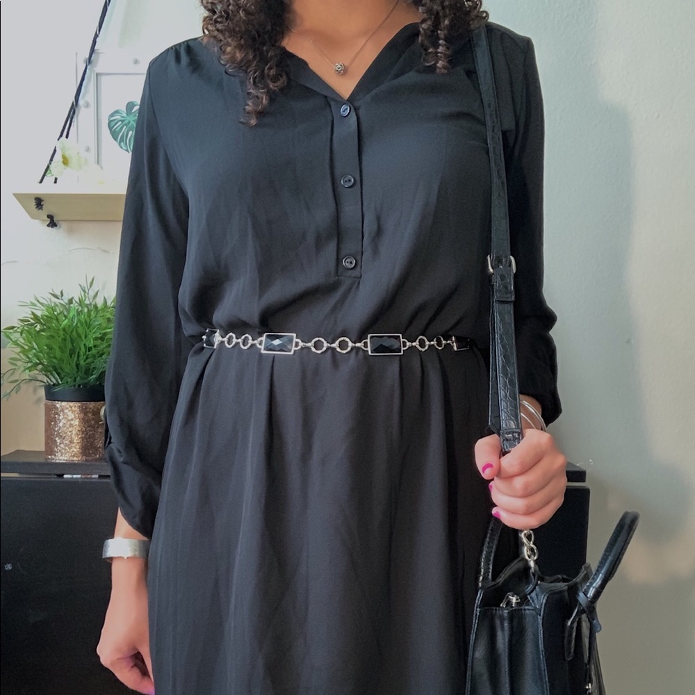 Cute work appropriate black long sleeve dress